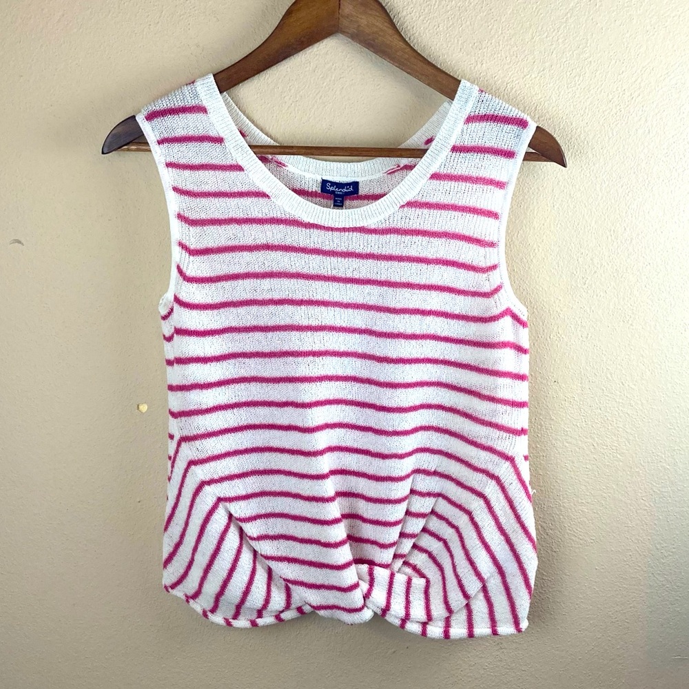 Splendid Striped Knotted Sleeveless Top NWT